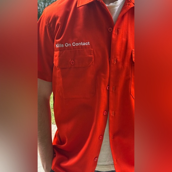 Stray Rats Poison Work Shirt – Orange Size M - Picture 5 of 12